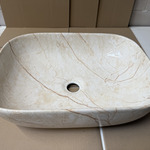 Opzetwastafel Marmerlook Beige 45,5 cm, beige